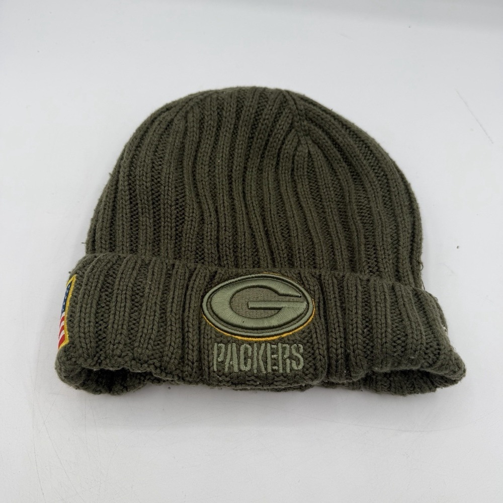 New Era Green Bay Packers NFL Salute To Service Outlined Sport Knit‎ Beanie